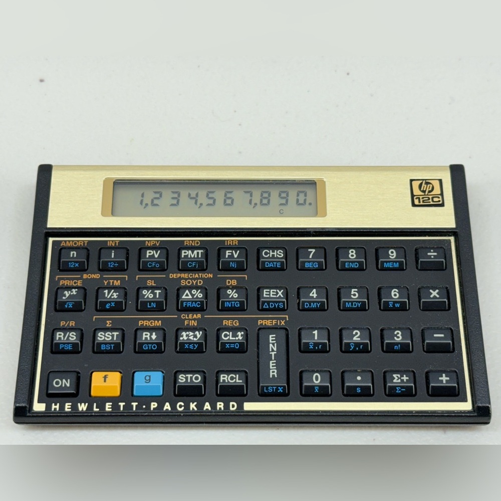 Hewlett-Packard HP 12C Financial Calculator w/ Case
